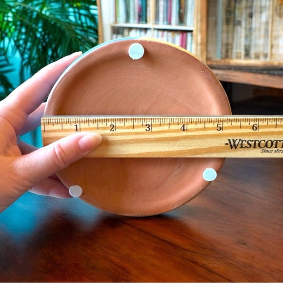 COCOLORIST Ceramic Vase w/ Handles Blue Yellow Cream - Handmade - Picture 9 of 12